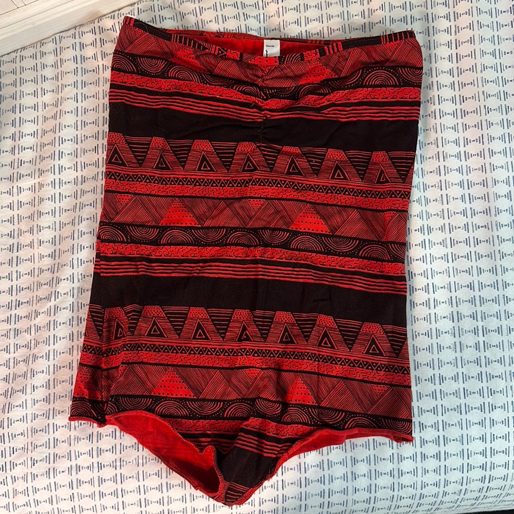 Strapless American Apparel patterned bodysuit
